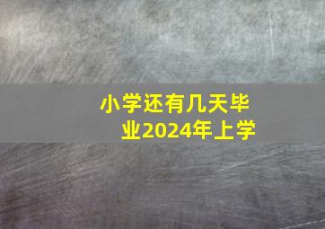 小学还有几天毕业2024年上学