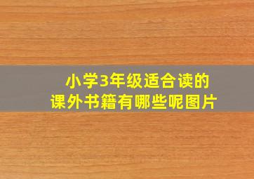 小学3年级适合读的课外书籍有哪些呢图片