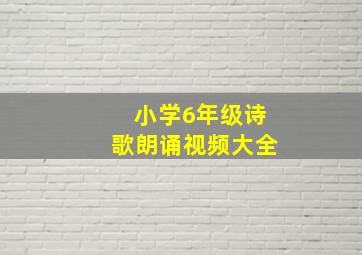 小学6年级诗歌朗诵视频大全