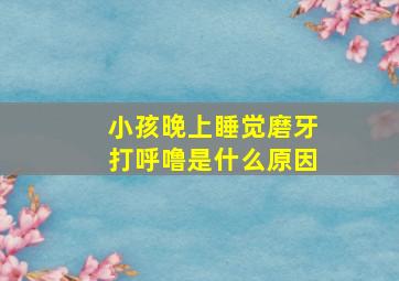 小孩晚上睡觉磨牙打呼噜是什么原因