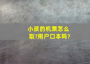 小孩的机票怎么取?用户口本吗?