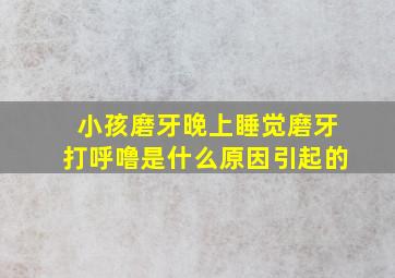 小孩磨牙晚上睡觉磨牙打呼噜是什么原因引起的