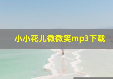 小小花儿微微笑mp3下载