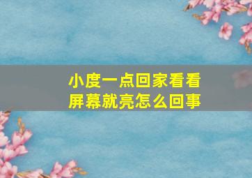 小度一点回家看看屏幕就亮怎么回事