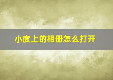 小度上的相册怎么打开