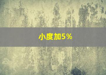 小度加5%