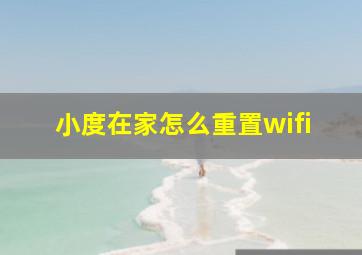 小度在家怎么重置wifi