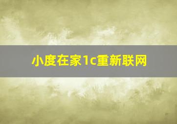 小度在家1c重新联网