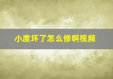 小度坏了怎么修啊视频