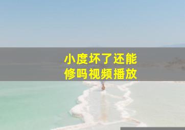 小度坏了还能修吗视频播放