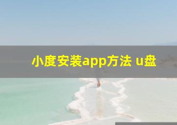 小度安装app方法 u盘