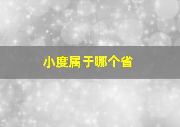 小度属于哪个省