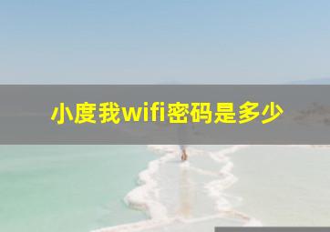 小度我wifi密码是多少