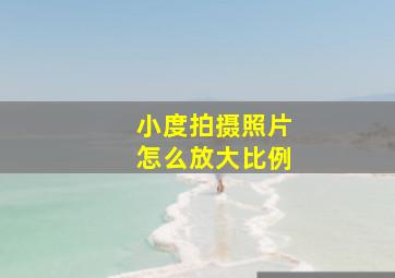 小度拍摄照片怎么放大比例