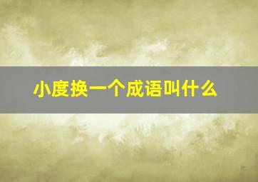 小度换一个成语叫什么