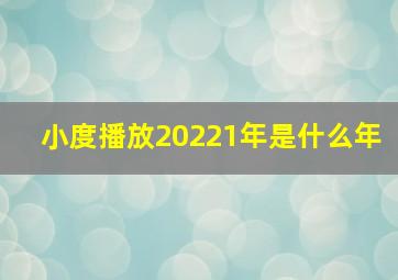 小度播放20221年是什么年