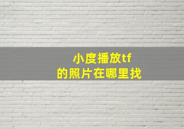 小度播放tf的照片在哪里找