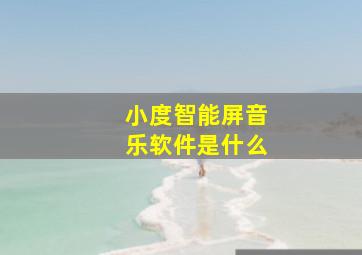 小度智能屏音乐软件是什么