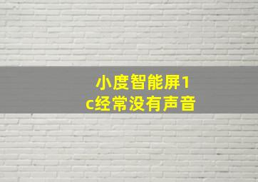 小度智能屏1c经常没有声音