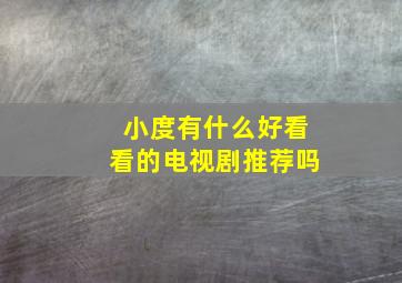 小度有什么好看看的电视剧推荐吗