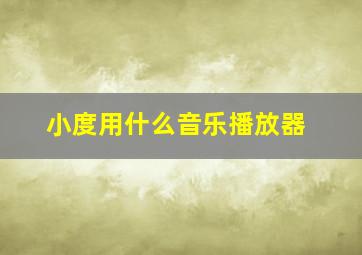 小度用什么音乐播放器