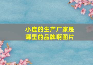 小度的生产厂家是哪里的品牌啊图片