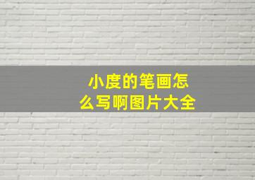 小度的笔画怎么写啊图片大全