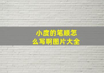 小度的笔顺怎么写啊图片大全