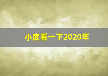 小度看一下2020年