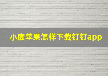 小度苹果怎样下载钉钉app