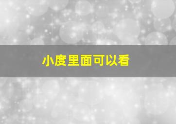 小度里面可以看