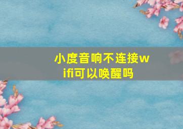 小度音响不连接wifi可以唤醒吗