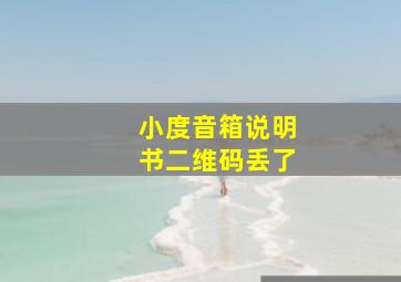 小度音箱说明书二维码丢了