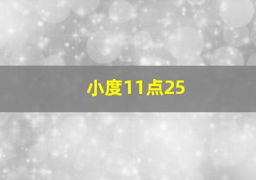 小度11点25