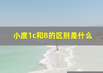 小度1c和8的区别是什么