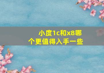 小度1c和x8哪个更值得入手一些