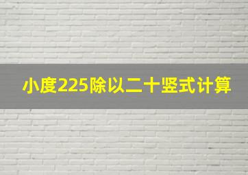 小度225除以二十竖式计算