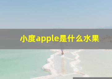 小度apple是什么水果