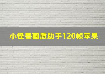 小怪兽画质助手120帧苹果