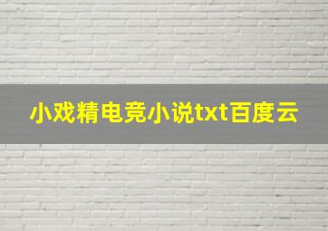 小戏精电竞小说txt百度云