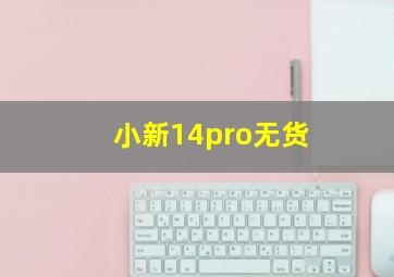 小新14pro无货