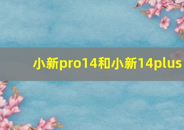 小新pro14和小新14plus