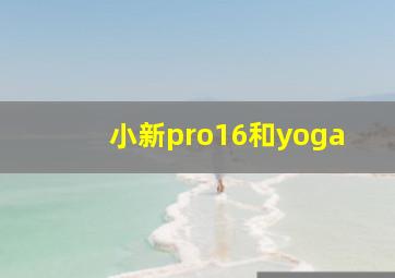 小新pro16和yoga