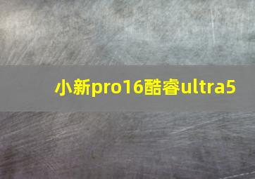 小新pro16酷睿ultra5