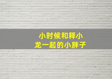 小时候和释小龙一起的小胖子