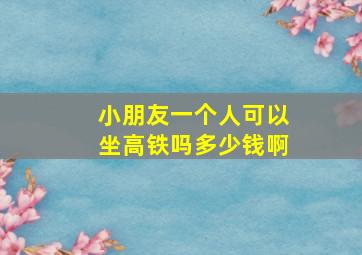 小朋友一个人可以坐高铁吗多少钱啊