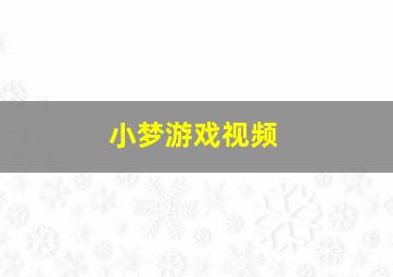 小梦游戏视频