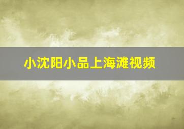 小沈阳小品上海滩视频