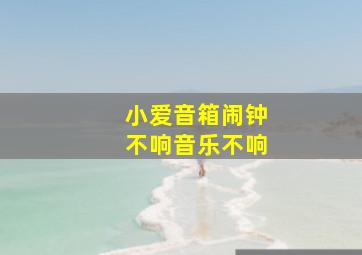 小爱音箱闹钟不响音乐不响