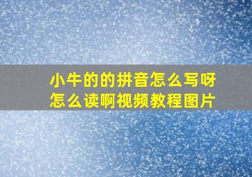 小牛的的拼音怎么写呀怎么读啊视频教程图片